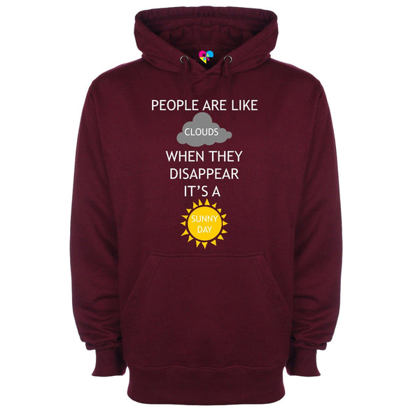 People Are Like Clouds When They Disappear It's A Sunny Day Printed Hoodie - Mr Wings Emporium 