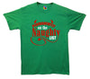 Permanently On The Naughty List Printed T-Shirt - Mr Wings Emporium 