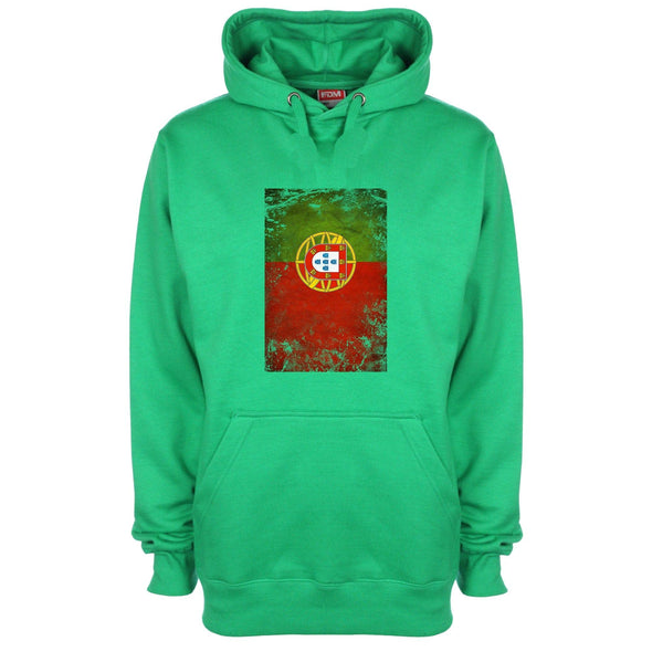 Portugal Distressed Flag Printed Hoodie - Mr Wings Emporium 