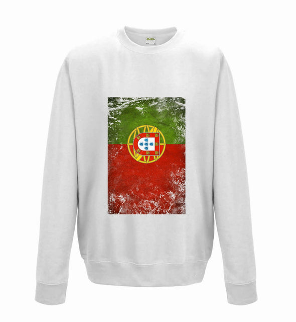 Portugal Distressed Flag Printed Sweatshirt - Mr Wings Emporium 