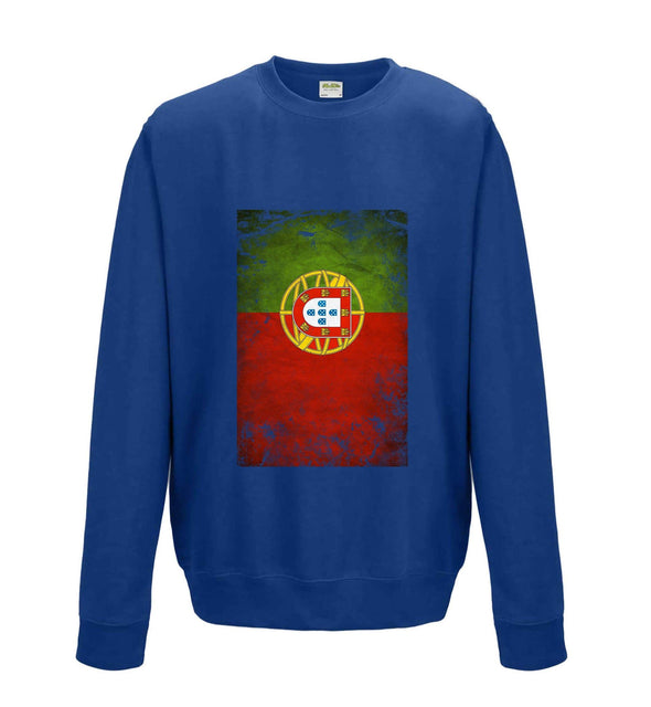 Portugal Distressed Flag Printed Sweatshirt - Mr Wings Emporium 