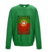 Portugal Distressed Flag Printed Sweatshirt - Mr Wings Emporium 