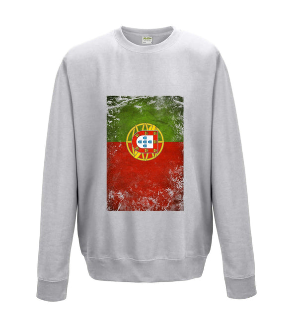 Portugal Distressed Flag Printed Sweatshirt - Mr Wings Emporium 