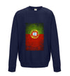 Portugal Distressed Flag Printed Sweatshirt - Mr Wings Emporium 