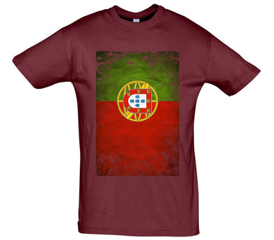 Portugal Distressed Flag Printed T-Shirt - Mr Wings Emporium 