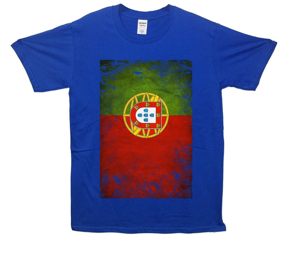 Portugal Distressed Flag Printed T-Shirt - Mr Wings Emporium 