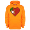 Portugal Flag Heart Printed Hoodie - Mr Wings Emporium 