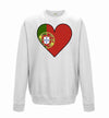 Portugal Flag Heart Printed Sweatshirt - Mr Wings Emporium 