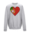 Portugal Flag Heart Printed Sweatshirt - Mr Wings Emporium 