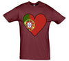 Portugal Flag Heart Printed T-Shirt - Mr Wings Emporium 