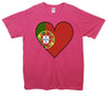 Portugal Flag Heart Printed T-Shirt - Mr Wings Emporium 