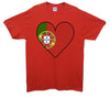 Portugal Flag Heart Printed T-Shirt - Mr Wings Emporium 