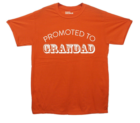 Promoted To Grandad Printed T-Shirt - Mr Wings Emporium 