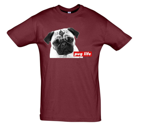 Pug Life Printed T-Shirt - Mr Wings Emporium 