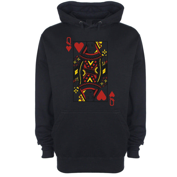 Queen Of Hearts Printed Hoodie - Mr Wings Emporium 