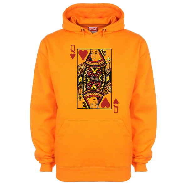 Queen Of Hearts Printed Hoodie - Mr Wings Emporium 
