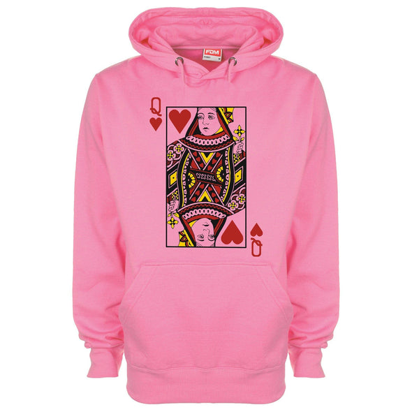Queen Of Hearts Printed Hoodie - Mr Wings Emporium 