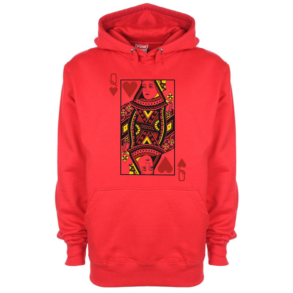 Queen Of Hearts Printed Hoodie - Mr Wings Emporium 