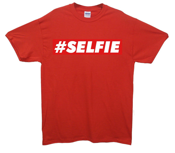 Red Banner Selfie Printed T-Shirt - Mr Wings Emporium 