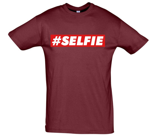 Red Banner Selfie Printed T-Shirt - Mr Wings Emporium 