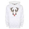 Reindeer Face Printed Hoodie - Mr Wings Emporium 