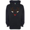 Reindeer Face Printed Hoodie - Mr Wings Emporium 