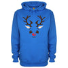 Reindeer Face Printed Hoodie - Mr Wings Emporium 