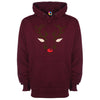 Reindeer Face Printed Hoodie - Mr Wings Emporium 