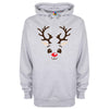 Reindeer Face Printed Hoodie - Mr Wings Emporium 
