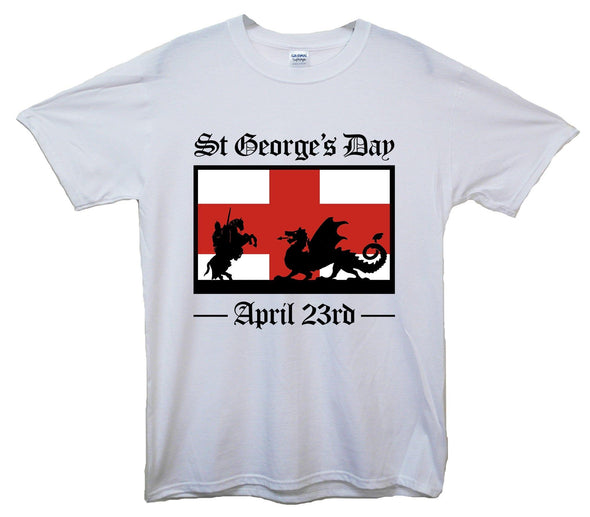 Saint George's Day Flag Printed T-Shirt - Mr Wings Emporium 