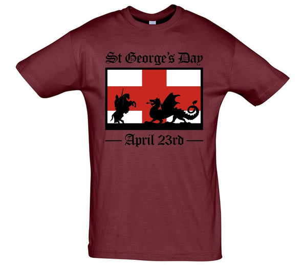 Saint George's Day Flag Printed T-Shirt - Mr Wings Emporium 