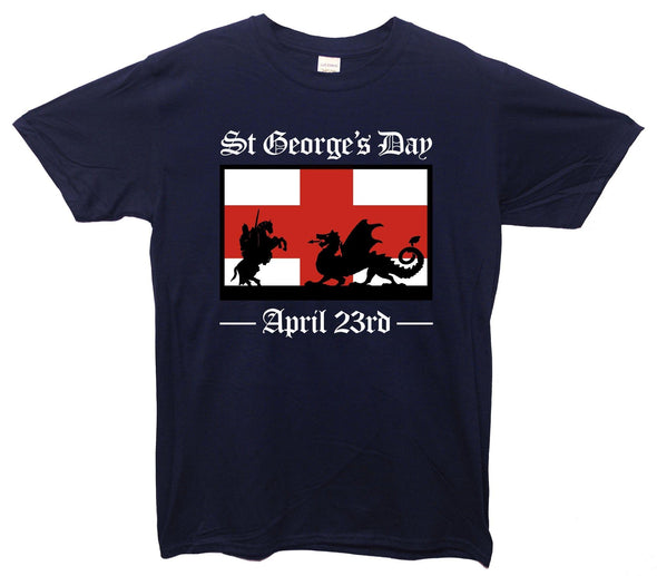 Saint George's Day Flag Printed T-Shirt - Mr Wings Emporium 