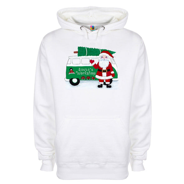 Santa's Workshop Christmas Printed Hoodie - Mr Wings Emporium 