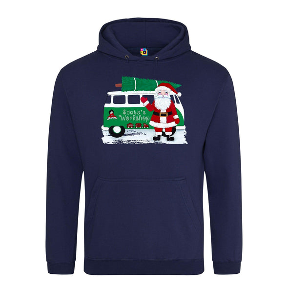 Santa's Workshop Christmas Printed Hoodie - Mr Wings Emporium 