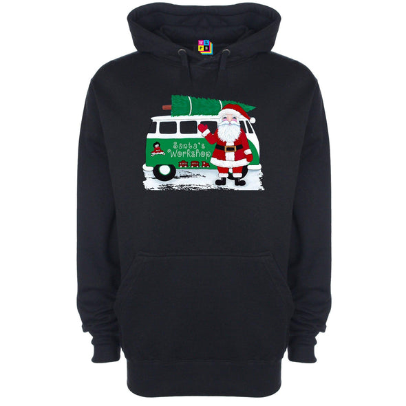 Santa's Workshop Christmas Printed Hoodie - Mr Wings Emporium 