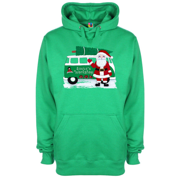 Santa's Workshop Christmas Printed Hoodie - Mr Wings Emporium 