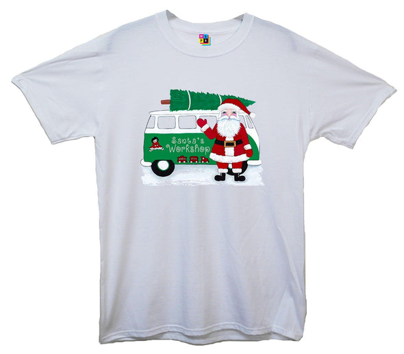 Santa's Workshop Christmas Printed T-Shirt - Mr Wings Emporium 