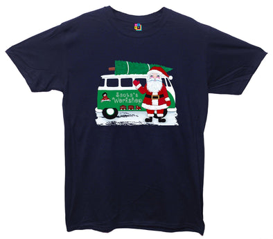 Santa's Workshop Christmas Printed T-Shirt - Mr Wings Emporium 