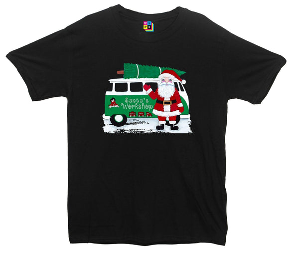 Santa's Workshop Christmas Printed T-Shirt - Mr Wings Emporium 
