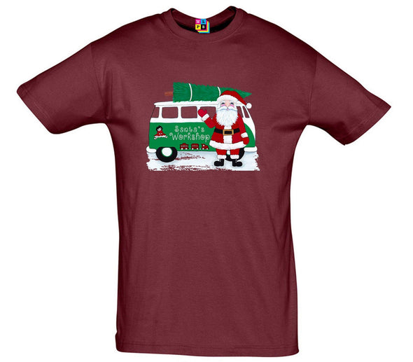 Santa's Workshop Christmas Printed T-Shirt - Mr Wings Emporium 