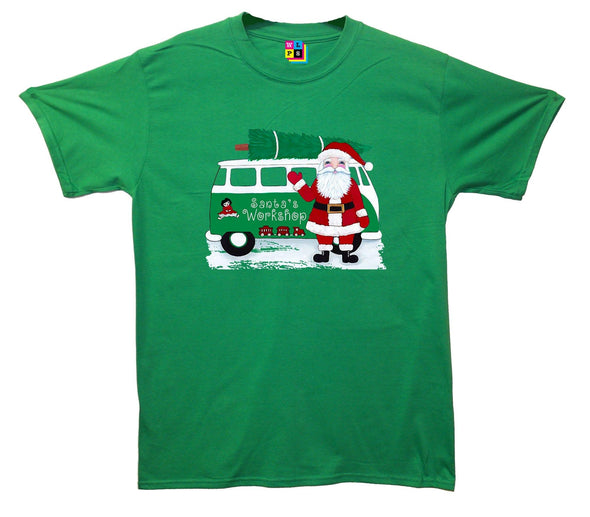 Santa's Workshop Christmas Printed T-Shirt - Mr Wings Emporium 