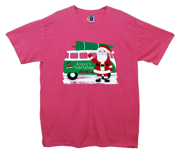 Santa's Workshop Christmas Printed T-Shirt - Mr Wings Emporium 