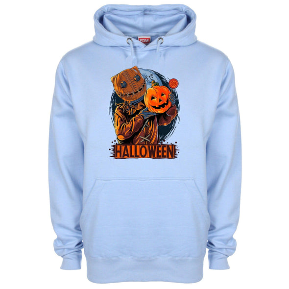 Scarecrow Halloween Pumpkin Printed Hoodie - Mr Wings Emporium 
