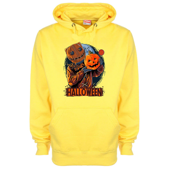 Scarecrow Halloween Pumpkin Printed Hoodie - Mr Wings Emporium 