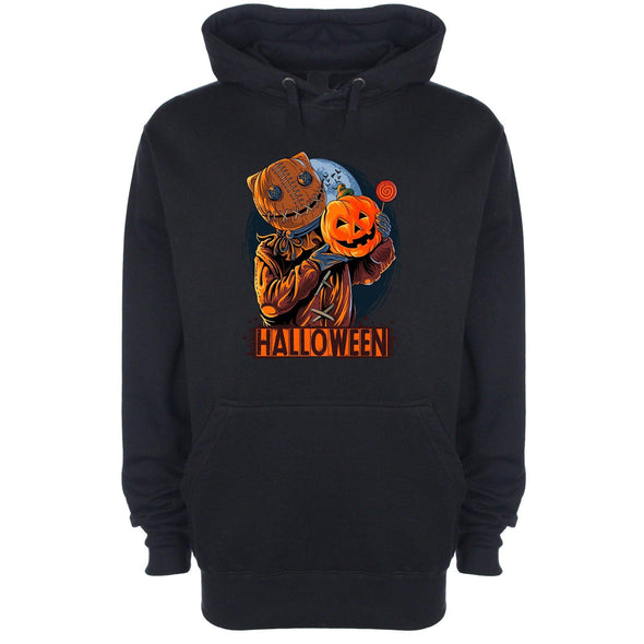 Scarecrow Halloween Pumpkin Printed Hoodie - Mr Wings Emporium 