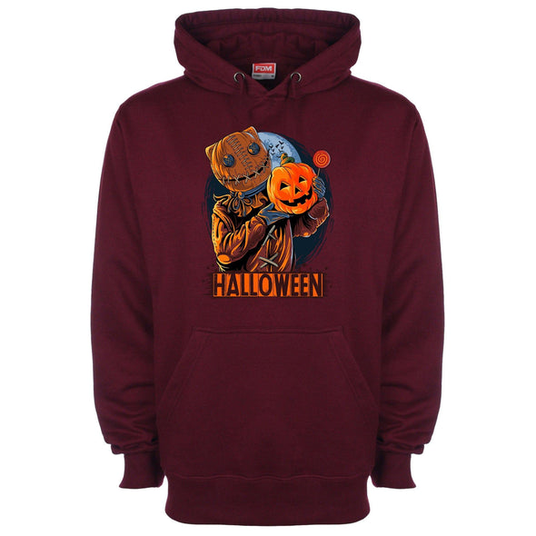 Scarecrow Halloween Pumpkin Printed Hoodie - Mr Wings Emporium 