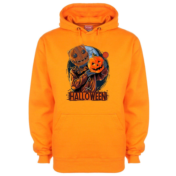 Scarecrow Halloween Pumpkin Printed Hoodie - Mr Wings Emporium 