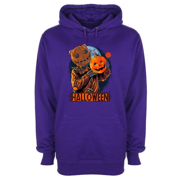 Scarecrow Halloween Pumpkin Printed Hoodie - Mr Wings Emporium 