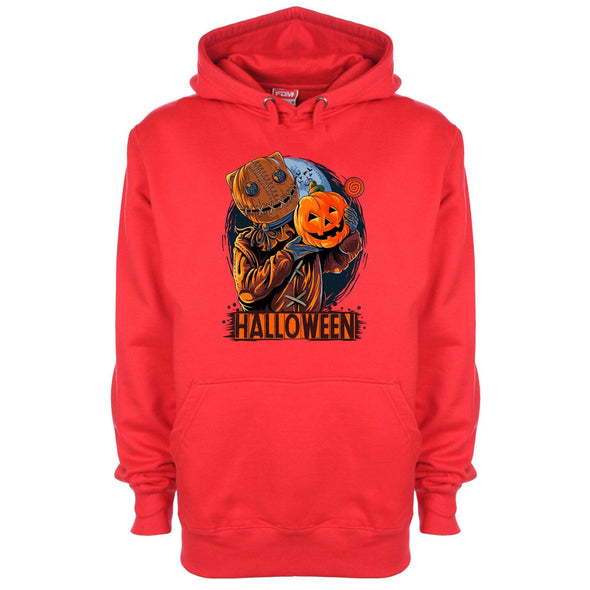 Scarecrow Halloween Pumpkin Printed Hoodie - Mr Wings Emporium 