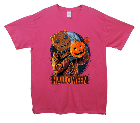 Scarecrow Halloween Pumpkin Printed T-Shirt - Mr Wings Emporium 
